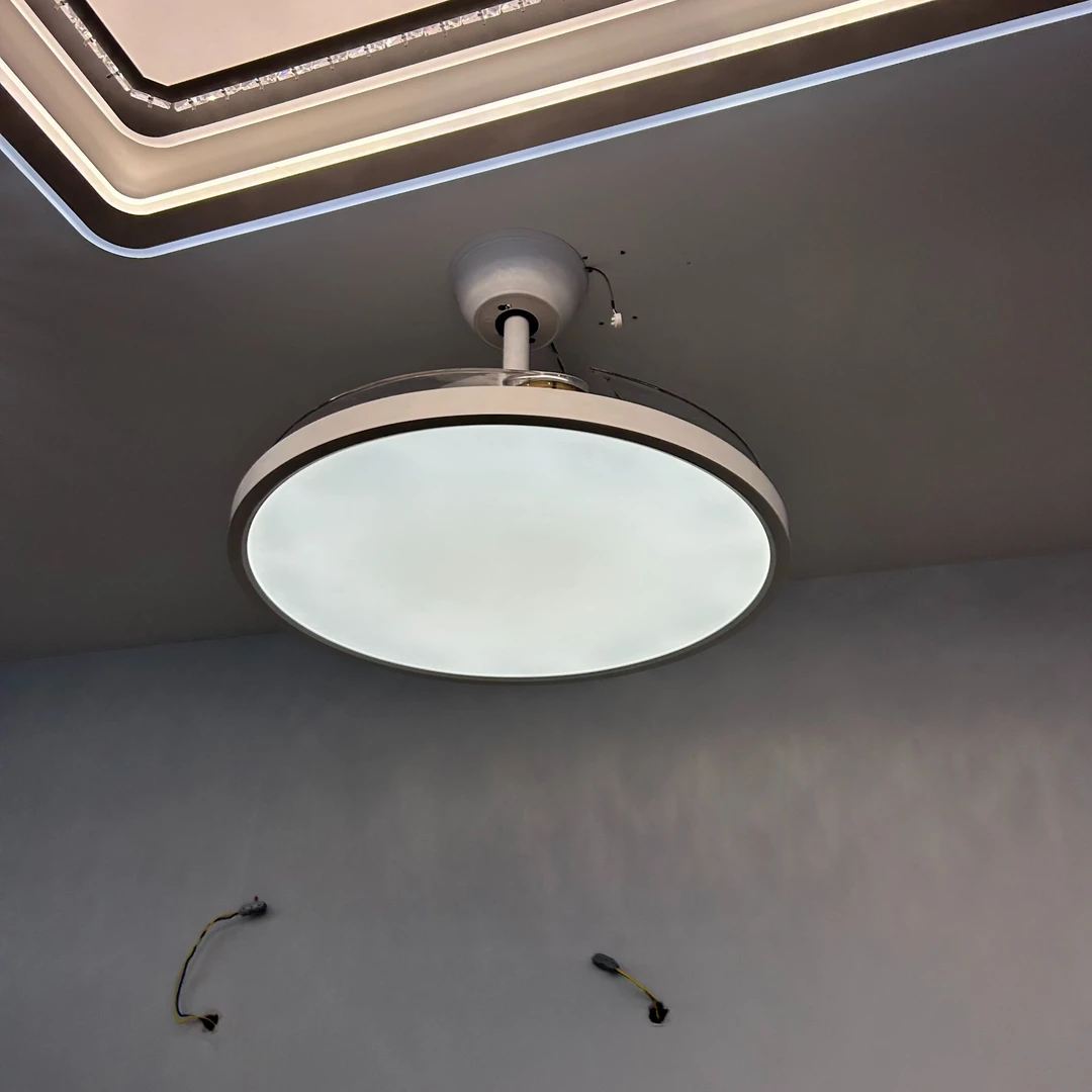 新款风扇灯餐厅小客厅家用led现代简约节能大风力吊扇一体