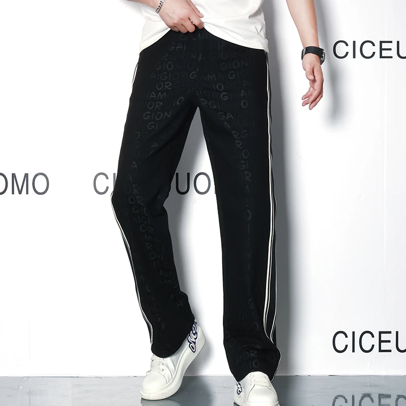 CICEU 2023秋季高品质字母暗提花时尚男士潮流休闲直筒裤 2366287