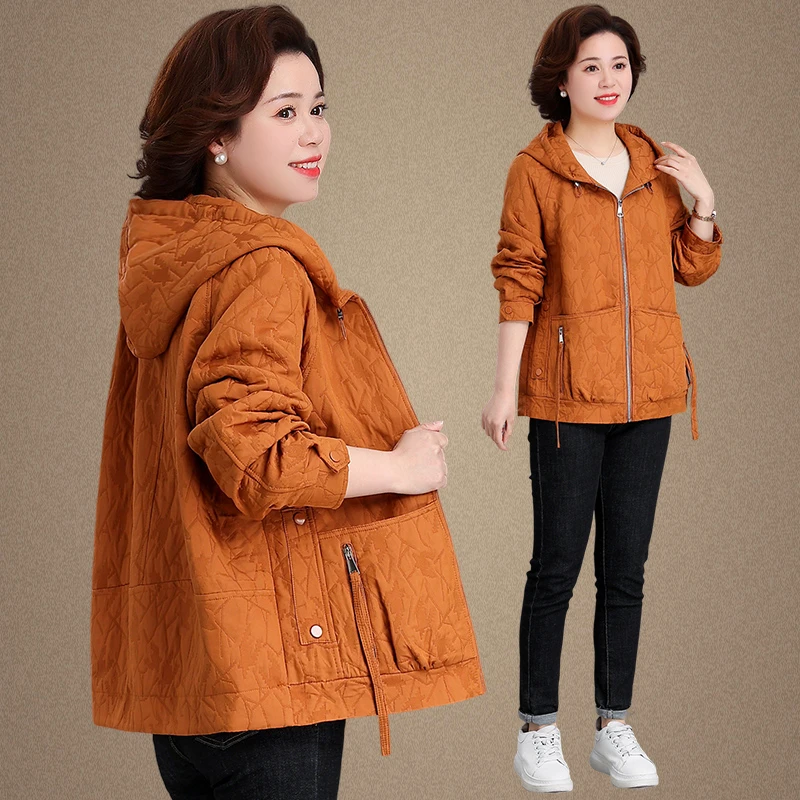 中老年外套女2024新款中年女春秋装洋气短款上衣妈妈装春秋款夹克