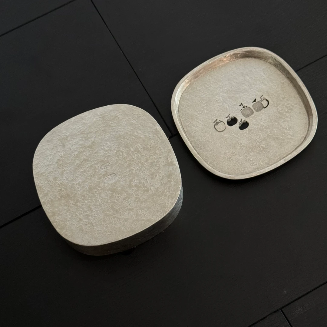 纯手工事事如意锡壶承一个