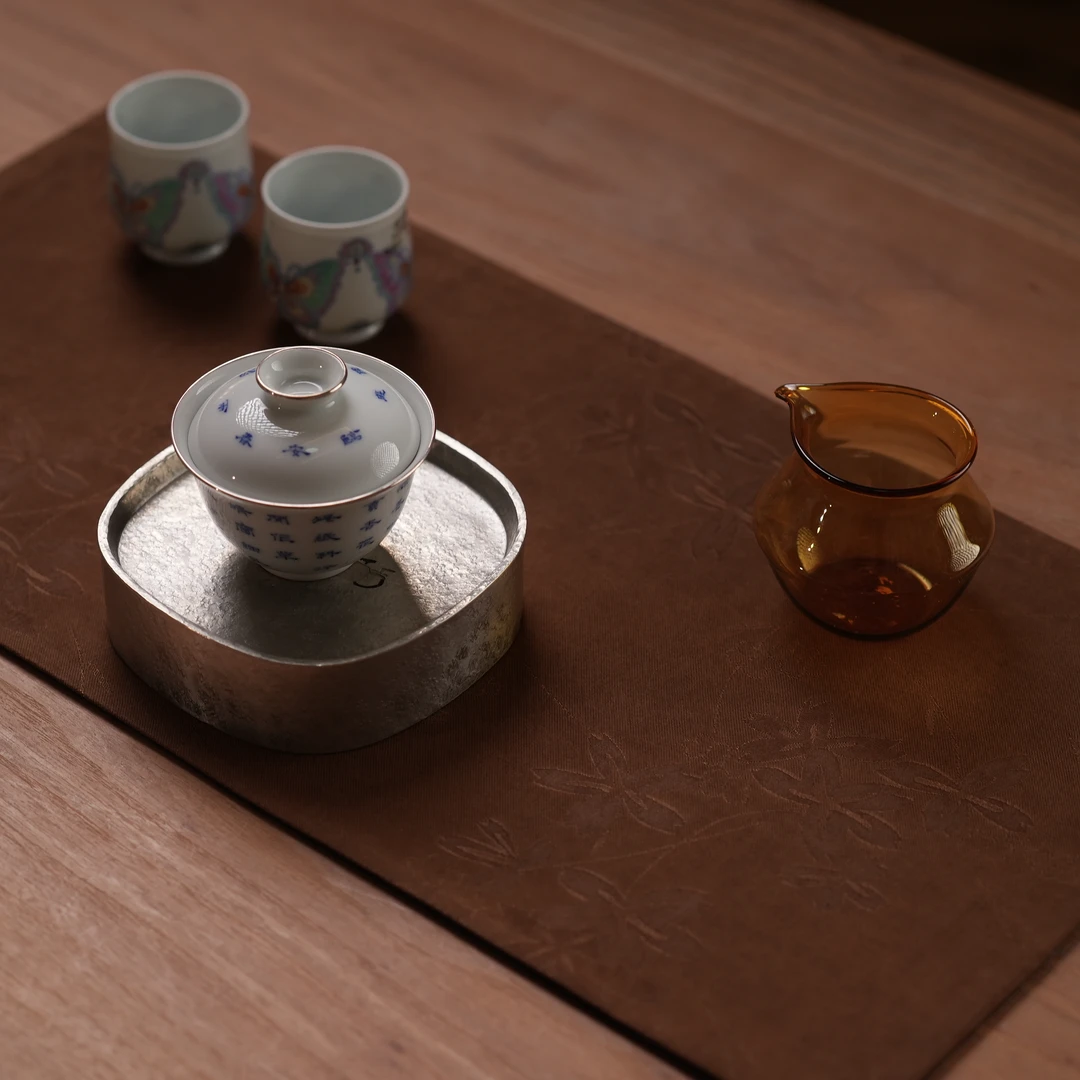 [和静茶坊]樱花香云纱茶席3种长度可选