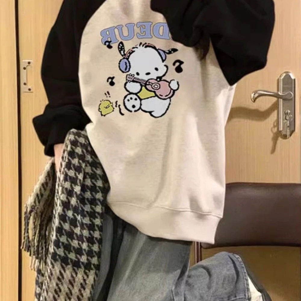 重磅棉秋季卫衣2023冬天衣服新款拼接加绒高级感秋天长袖上衣ins