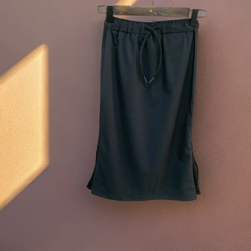 303F黑色 女士运动风半身裙