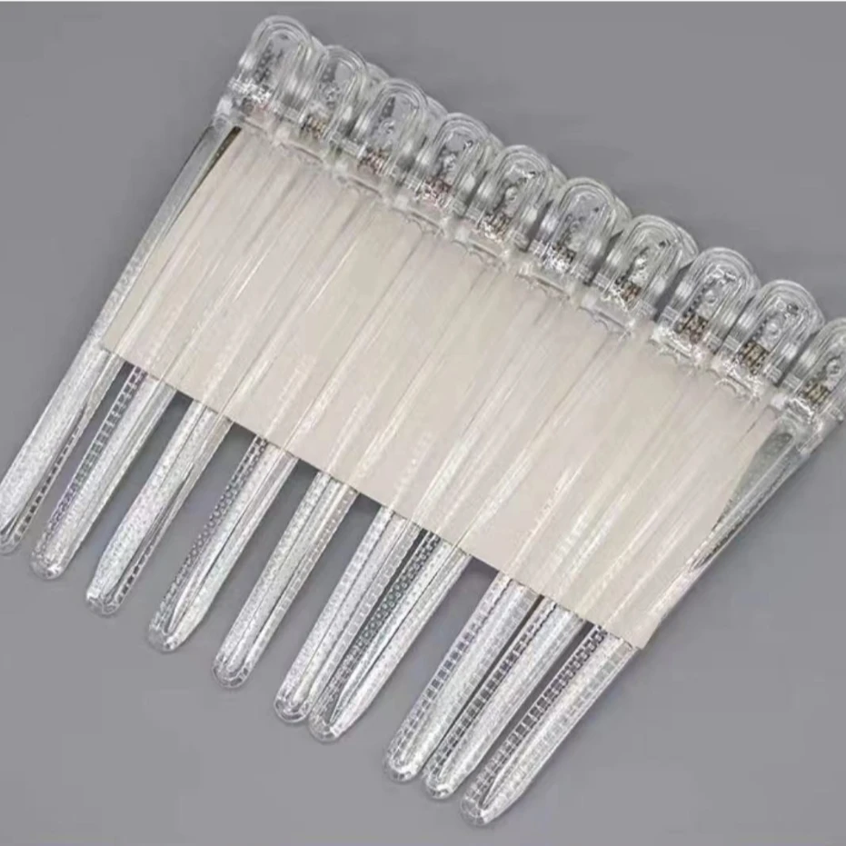 拍一发十个透明夹子发廊美发师专用夹头发颜色随机