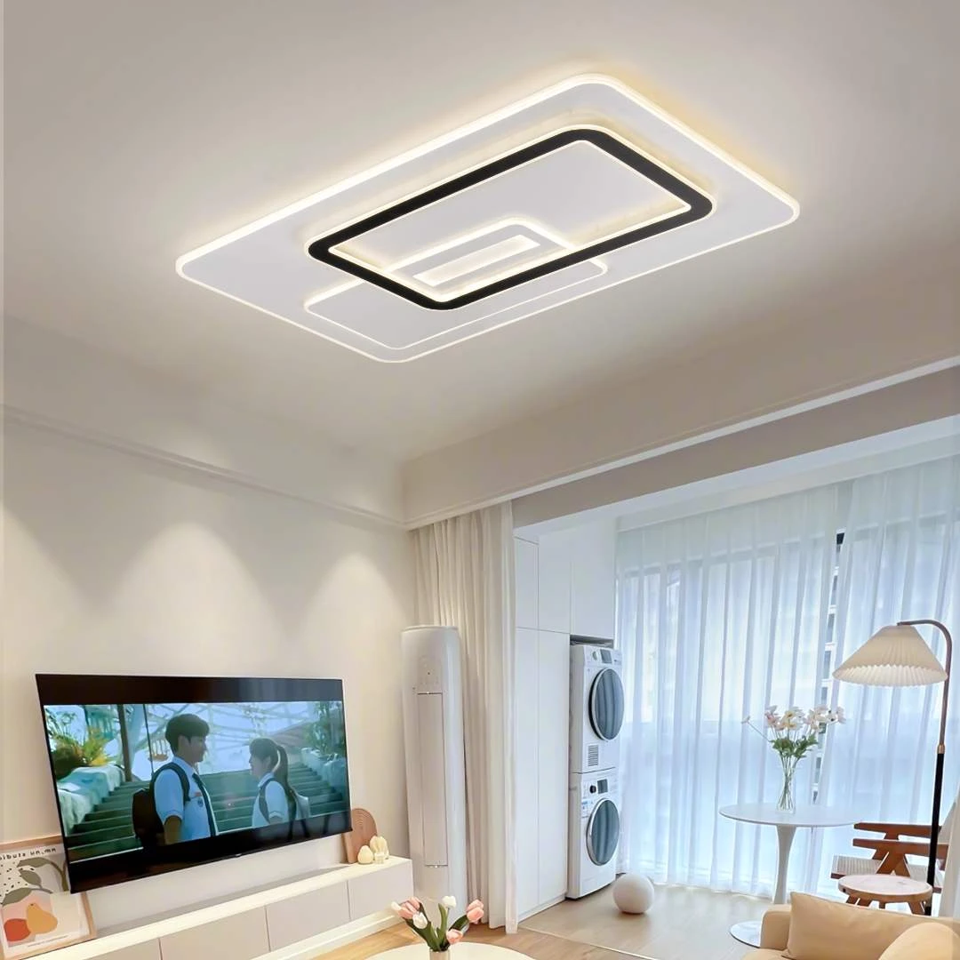 【品贵灯饰】A37长方形现代简约客厅灯长方家用房间客厅吸顶灯简约