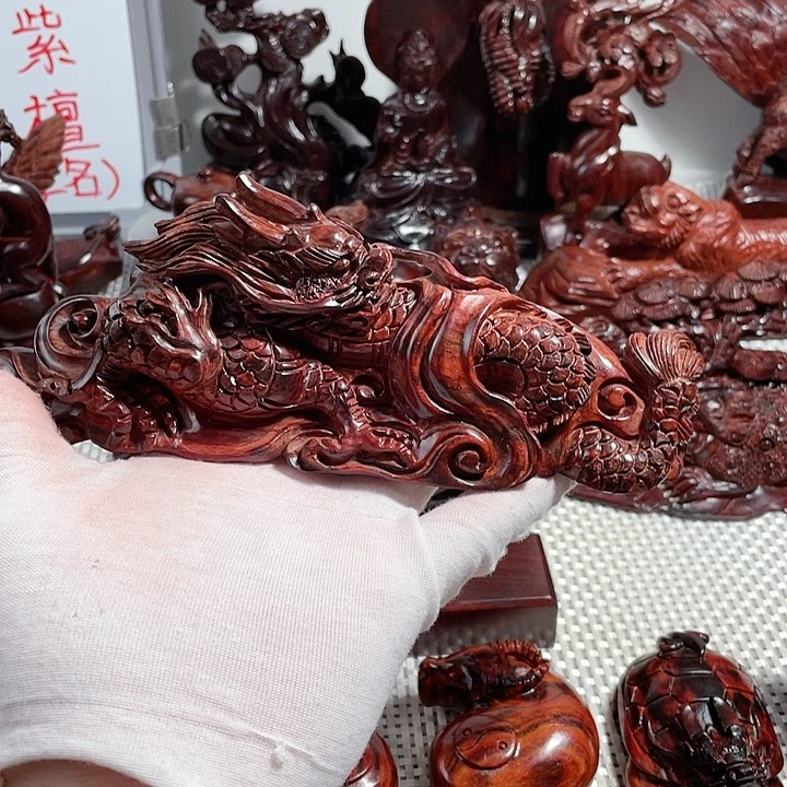 【闪购商品】c****9小叶紫檀龙行天下摆件