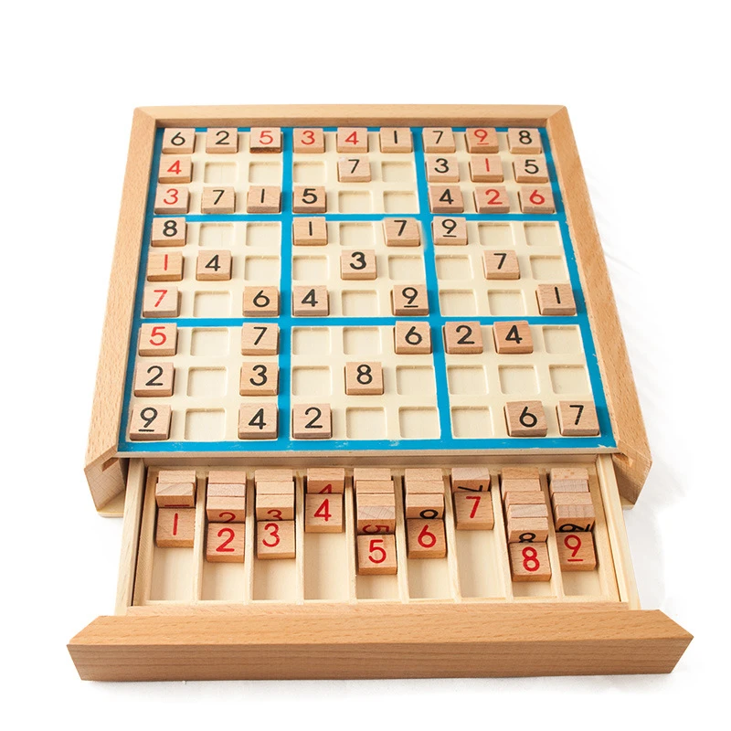 木制数独九宫格游戏棋 小学生逻辑思维儿童益智桌游玩具棋盘带题