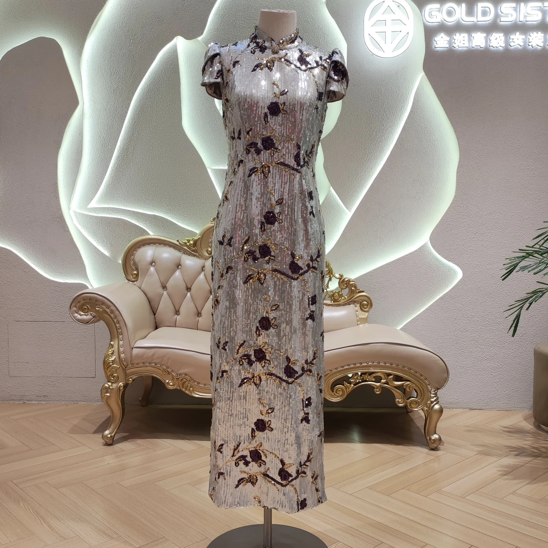 【金姐高定喜服】喜上眉梢喜婆婆喜妈妈高端婚宴婚礼中国风旗袍3989