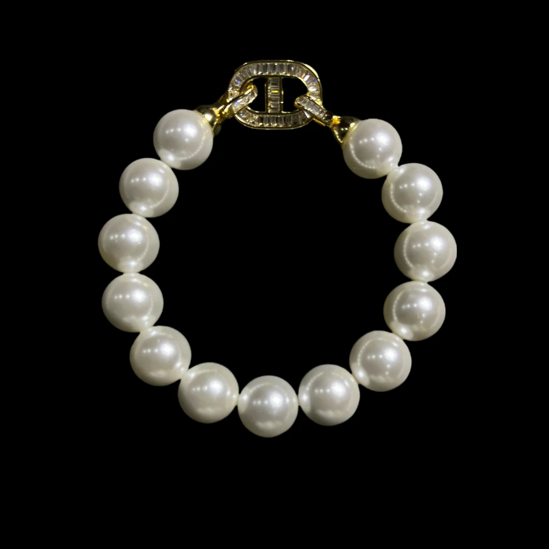 【倪妮同款】12mm优雅月光白手链