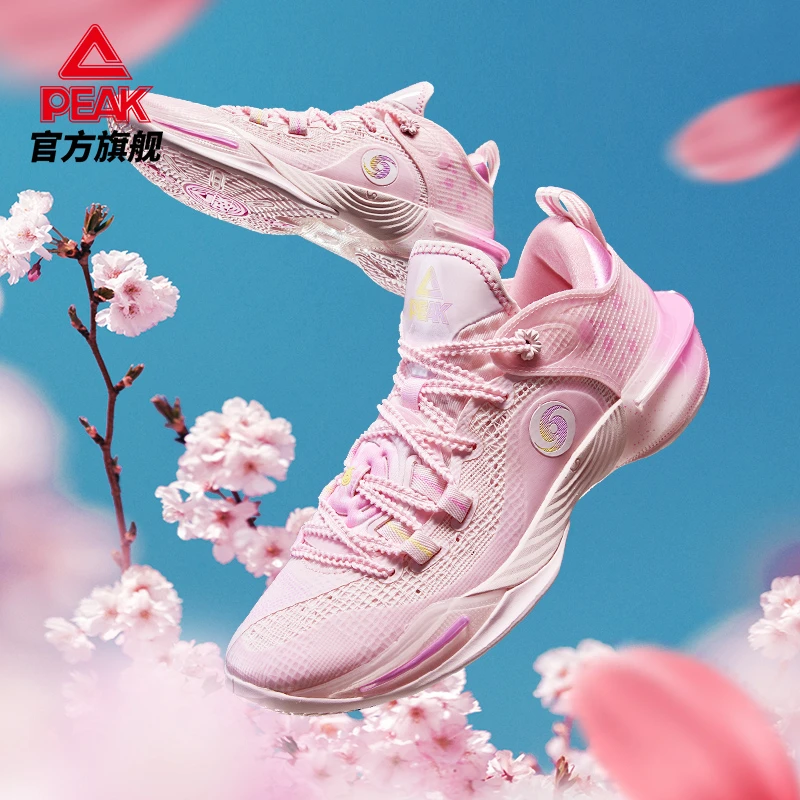 匹克新款阿尔瓦拉多同款态极闪现6樱花专业实战篮球运动鞋-ET51A