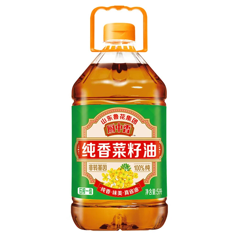 鲁花厨中香纯香菜籽油5L