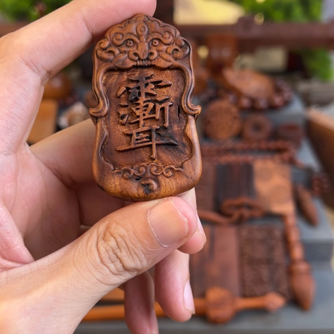 枣木雷击枣木手把件