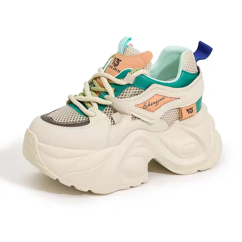 Fanmanxue/梵漫雪LH老爹鞋女2024夏新款透气女鞋网面运动老爹鞋