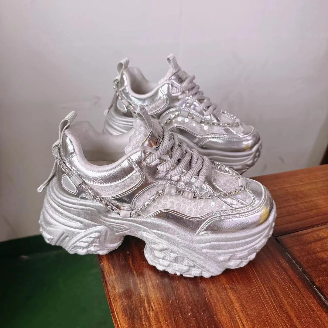 Fanmanxue/梵漫雪S-2024老爹鞋女爆款小个子网面透气运动鞋夏季