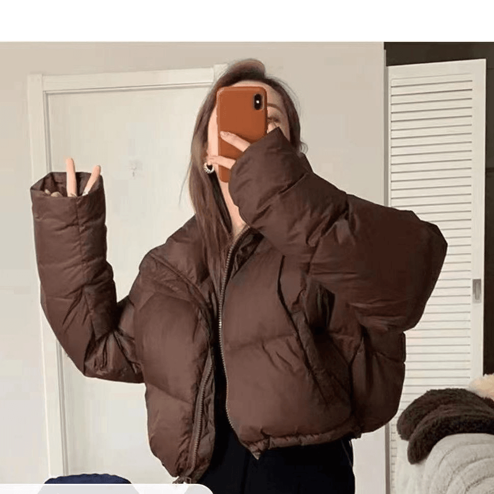 秋冬季保暖羽绒服女小个子短款面包服A0-8036