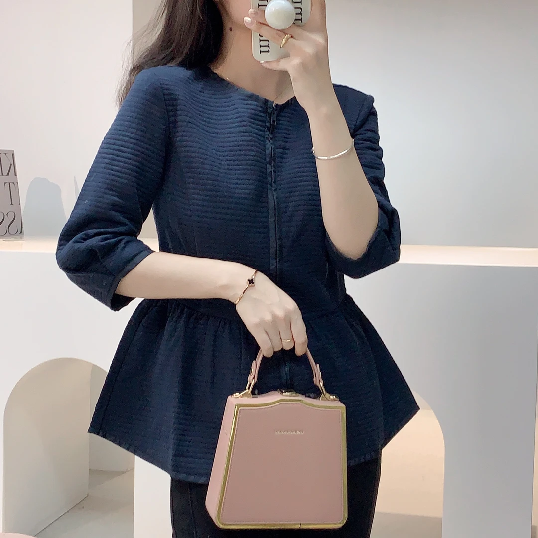 春秋外套女设计感七分袖上衣A0-4210