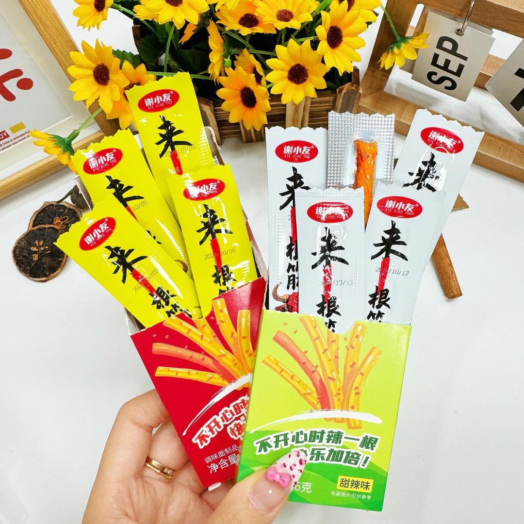 谢小友童年经典一根筋素牛筋辣条香辣解馋有嚼劲社交分享怀旧零食