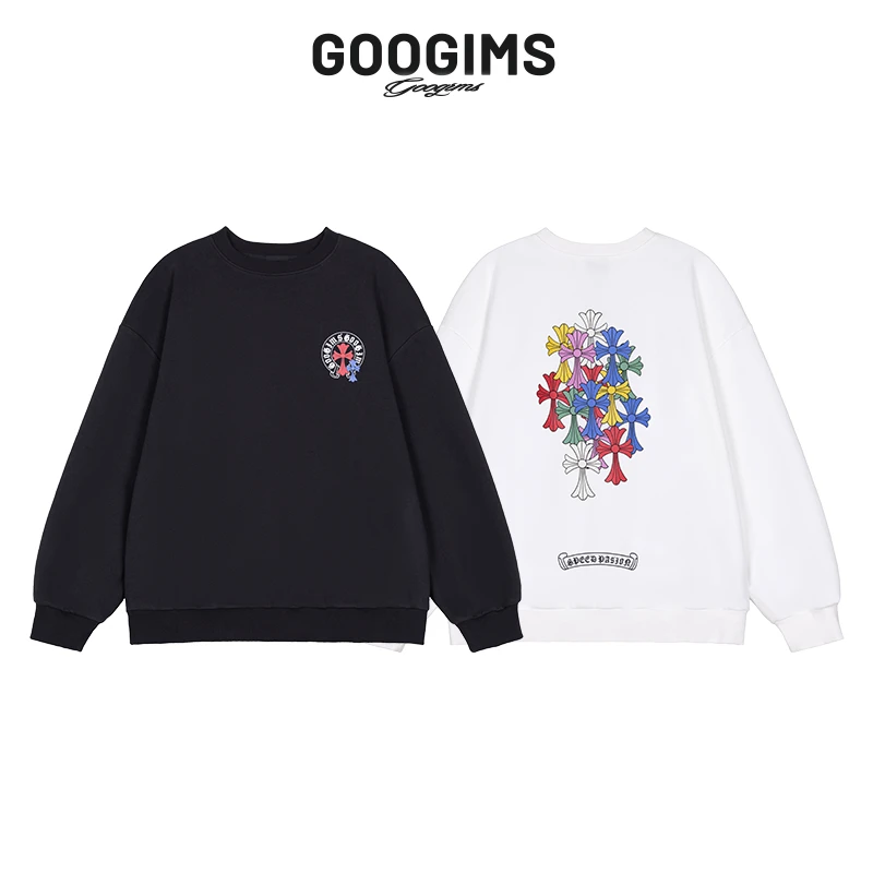 googims秋季圆领卫衣男女同款宽松印花休闲上衣交个朋友通勤专属