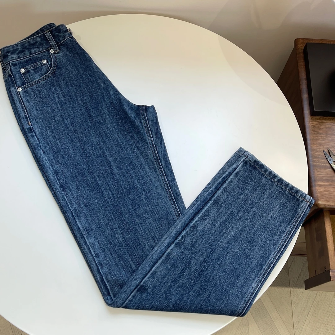 【特价】经典款深蓝色复古直筒牛仔裤K0138
