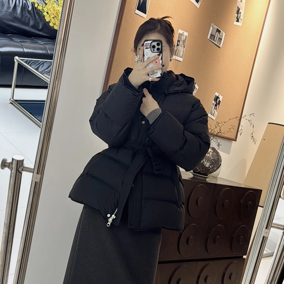 【丽姐女装】中码300克厚实‘新小鸭’保命服 三防腰带羽绒服W0888