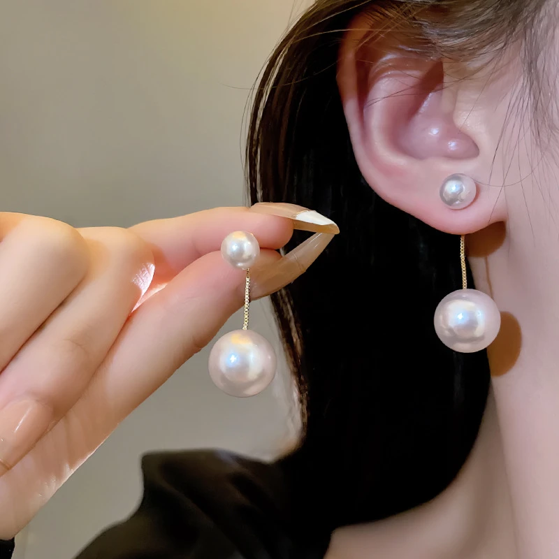 铜合金仿珍珠耳饰 韩版气质贝珠耳环高级感耳钉简约百搭耳饰耳坠