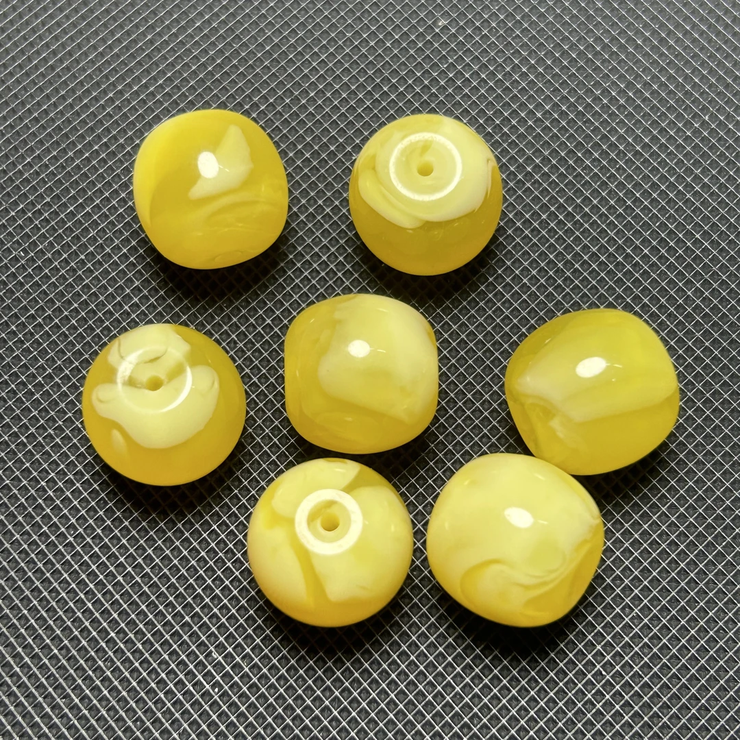 老型珠卡14*13mm单珠文玩手工DIY配饰百妖花散珠【手串拍15颗】