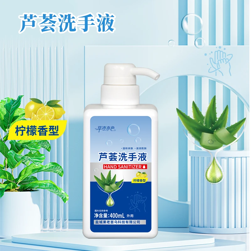 芦荟洗手液温和亲肤保湿柠檬香型400ml