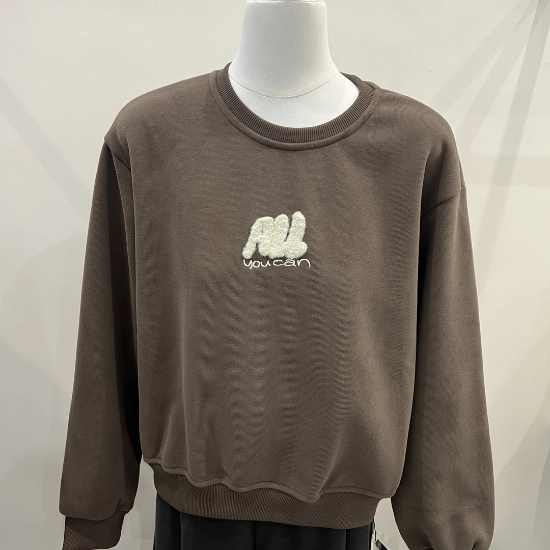 【意法档口货】2024冬季新款牛奶绒百搭显瘦舒适保暖卫衣