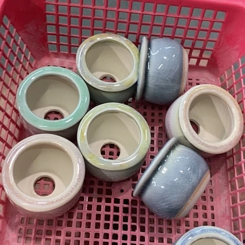 红陶20CM以下4个口不圆浮力