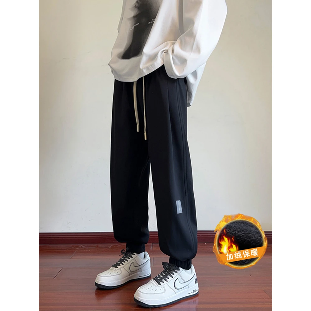 2024春季新款裤子男潮牌大码宽松高级感休闲直筒运动舒适束脚卫裤
