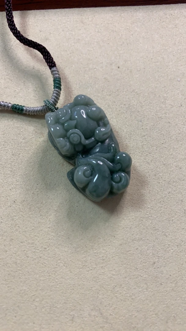 新款2024翡翠霸王貔貅深色