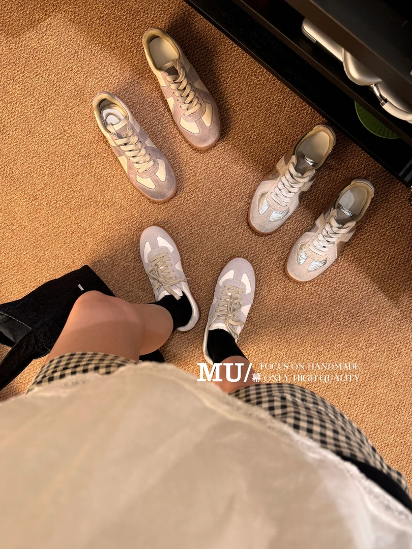 JIELA.婕拉IDo欧货升级版本拼色平底德训鞋女板鞋MU811，TT666-89