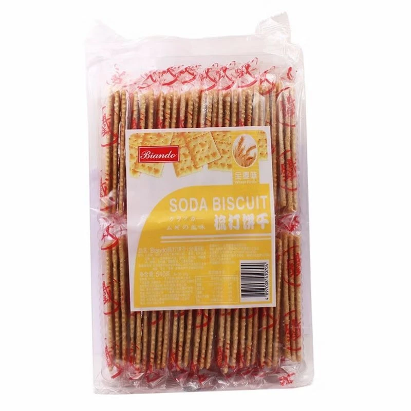 【到手2袋】香港品牌 BIANDO铁尺苏打饼干540g全麦味 梳打早餐
