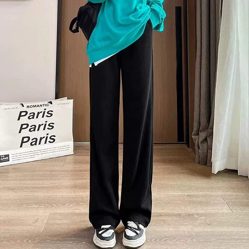 时尚百搭裤子春秋显瘦阔腿裤直筒休闲拖地裤