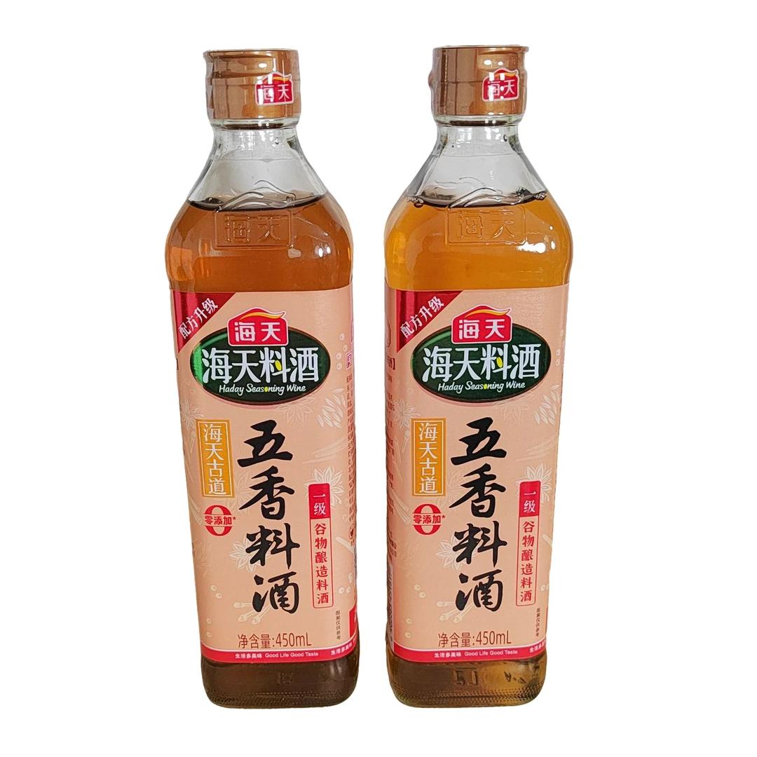 HADAY/海天古道五香料酒450ml零添加姜葱料酒家用酿造去腥提香