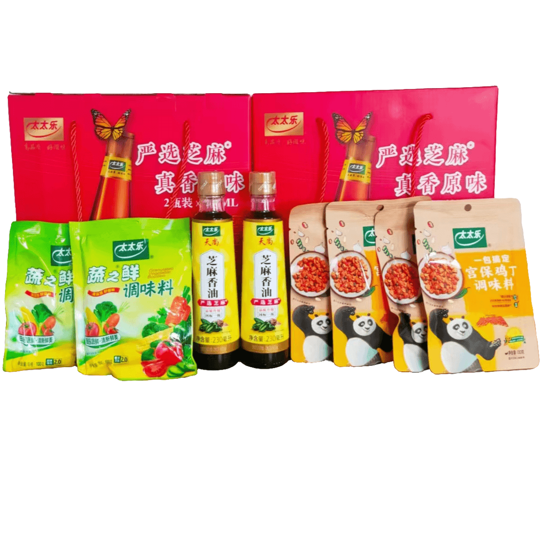 正品太太乐天尚芝麻香油230ml礼盒包装送礼压榨麻油凉拌火锅蘸料