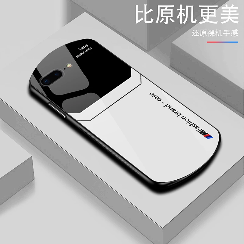 【适用苹果7Plus】LENS弧形玻璃简约高档商务超薄设计手机壳