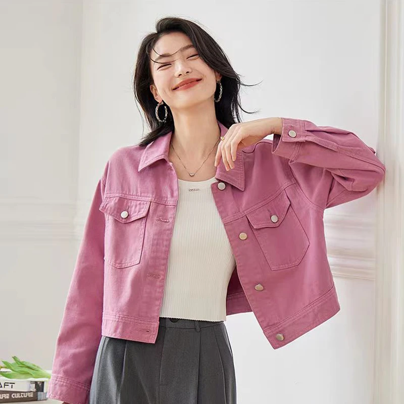 短款休闲春秋牛仔外套女洋气百搭2025新款韩版秋季女外套上衣外套