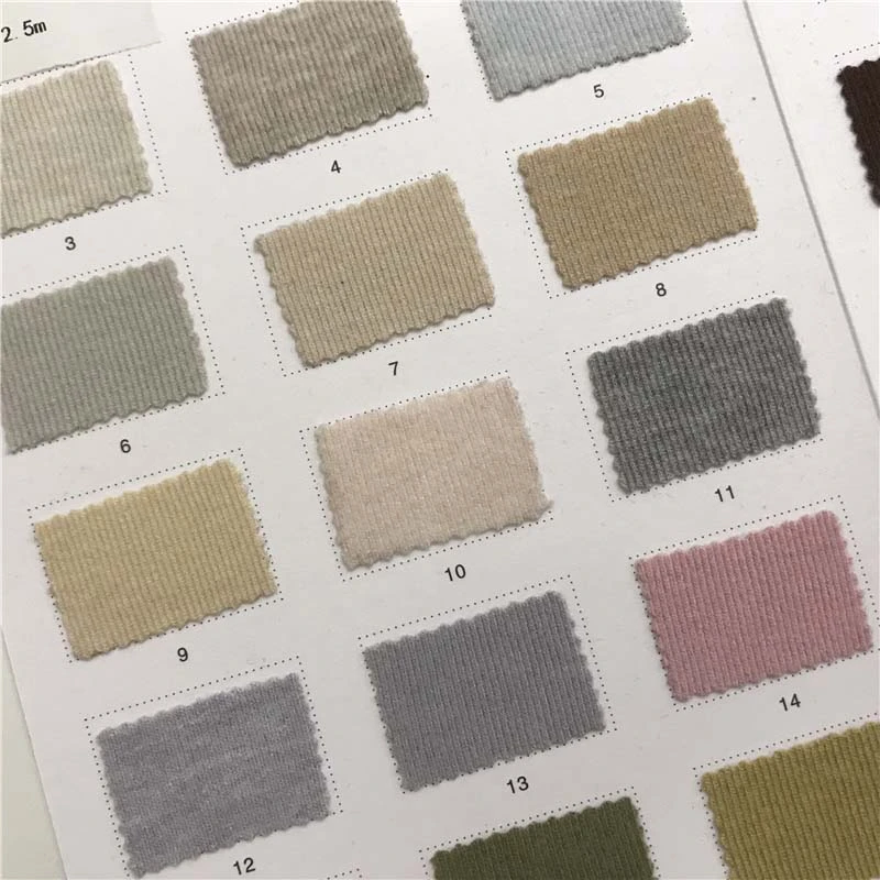 240g1*1罗纹仿羊绒面料27个色现货供应蚕丝绒醋酸羊毛面料906S495