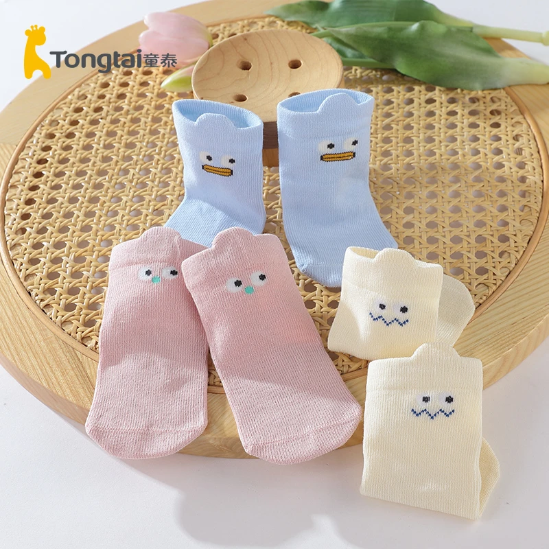 童泰婴儿袜子春秋宝宝中筒袜婴儿童棉质袜婴童袜舒适袜