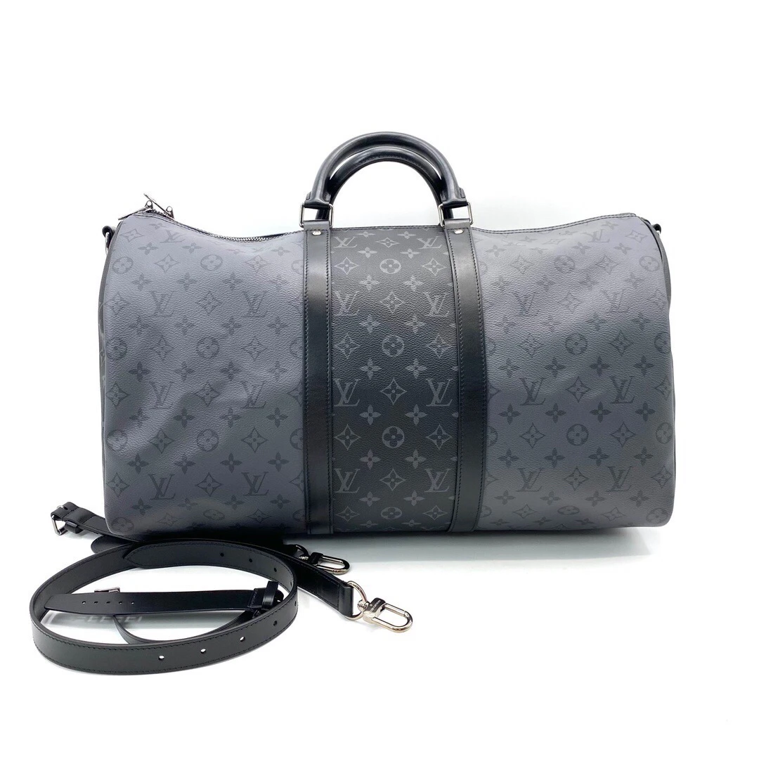 99新 LouisVuitton/路易威登 黑武士keepall50旅行袋尺寸50/29