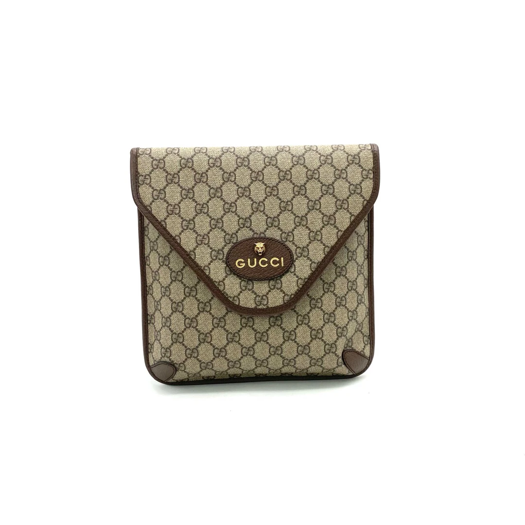 95新 GUCCI/古驰 98新 经典老花虎头斜挎包 尺寸26/27