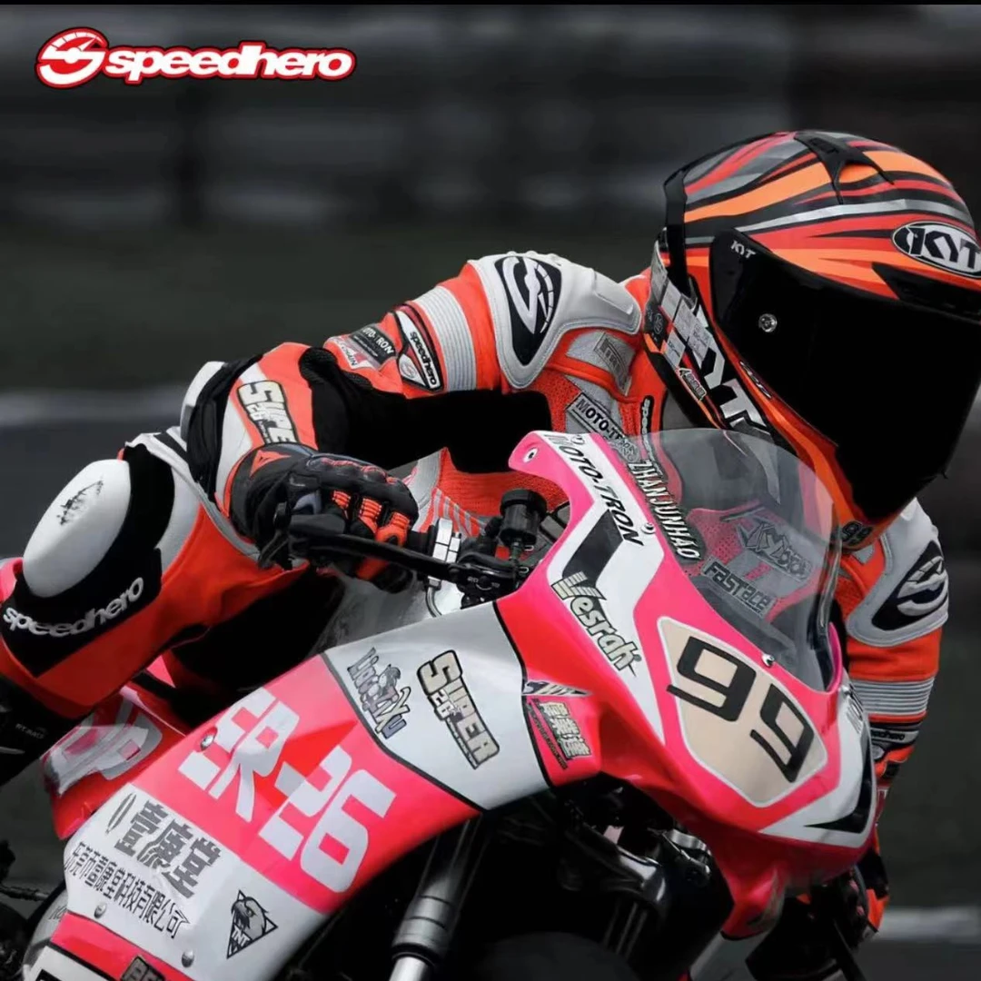 量身定制马奎斯连体赛车服摩托车装备骑行机车服赛道跑山