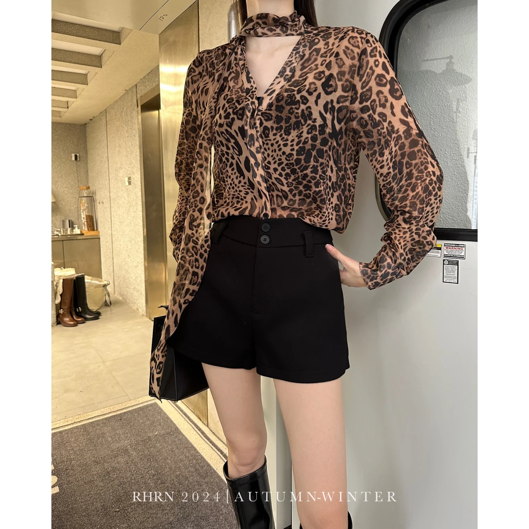 RHRN 经典百搭 高腰西装短裤