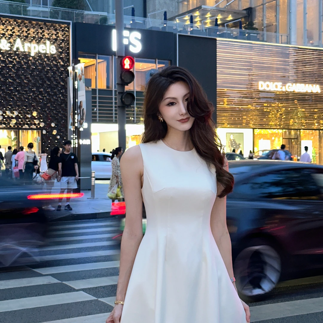 RHRN经典王炸好版型立体连衣裙旗袍裙无袖