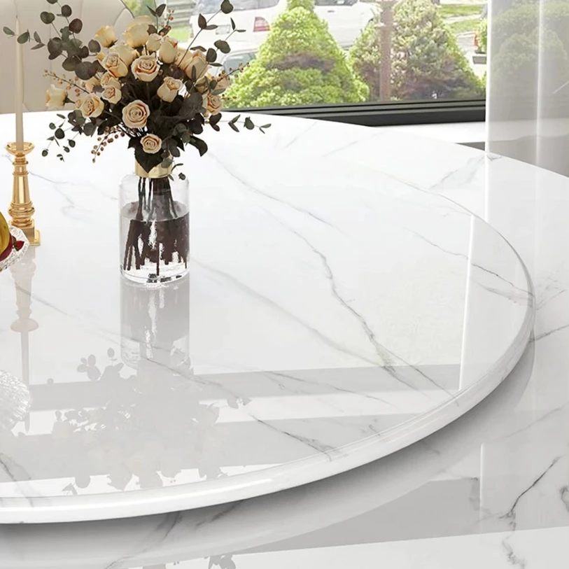 长风圆餐桌转盘 天然大理石转盘 岩板转盘  圆桌 圆形 旋转 家用