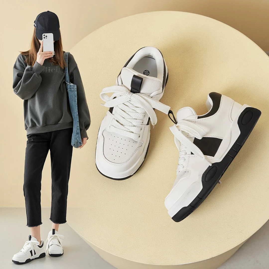 【李金铭推荐】ZHR则则 运动厚底撞色休闲鞋圆头女鞋小白鞋百搭