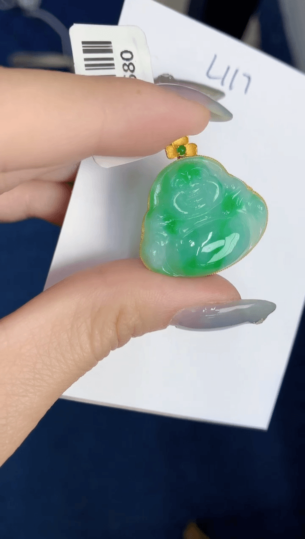 【闪购商品】翡翠颈饰18K金镶嵌00000000