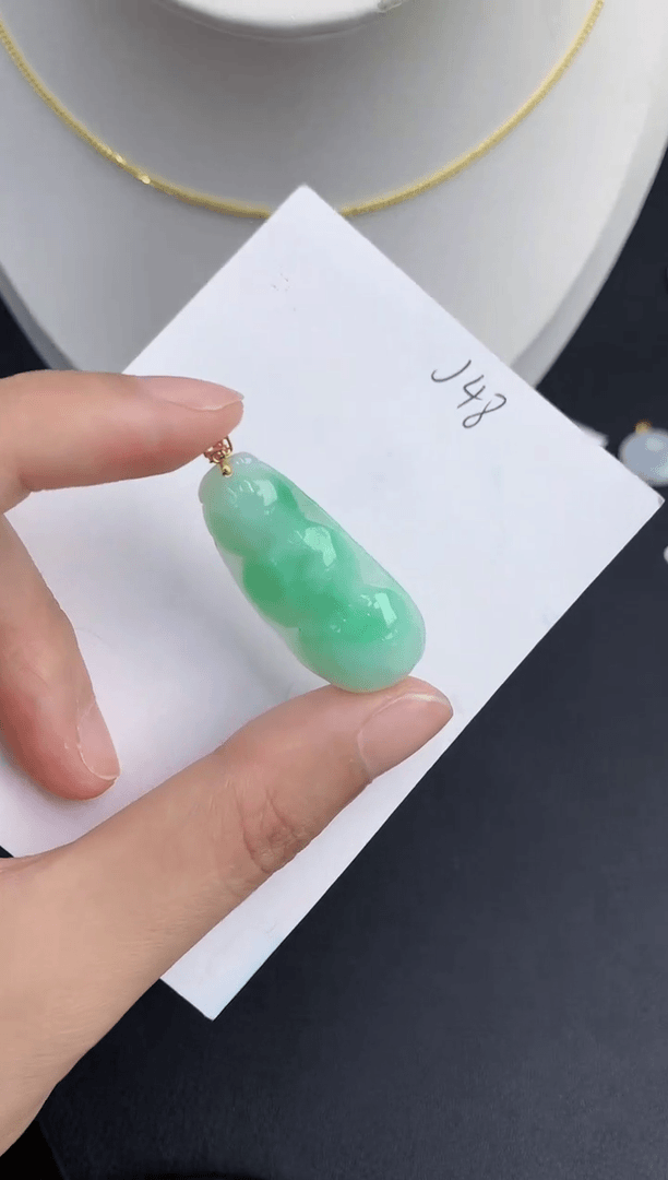 【闪购商品】翡翠颈饰18K金镶嵌000000000