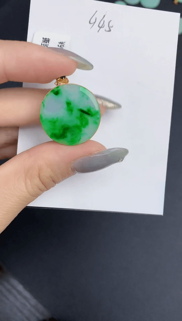 【闪购商品】翡翠颈饰18K金镶嵌000000000